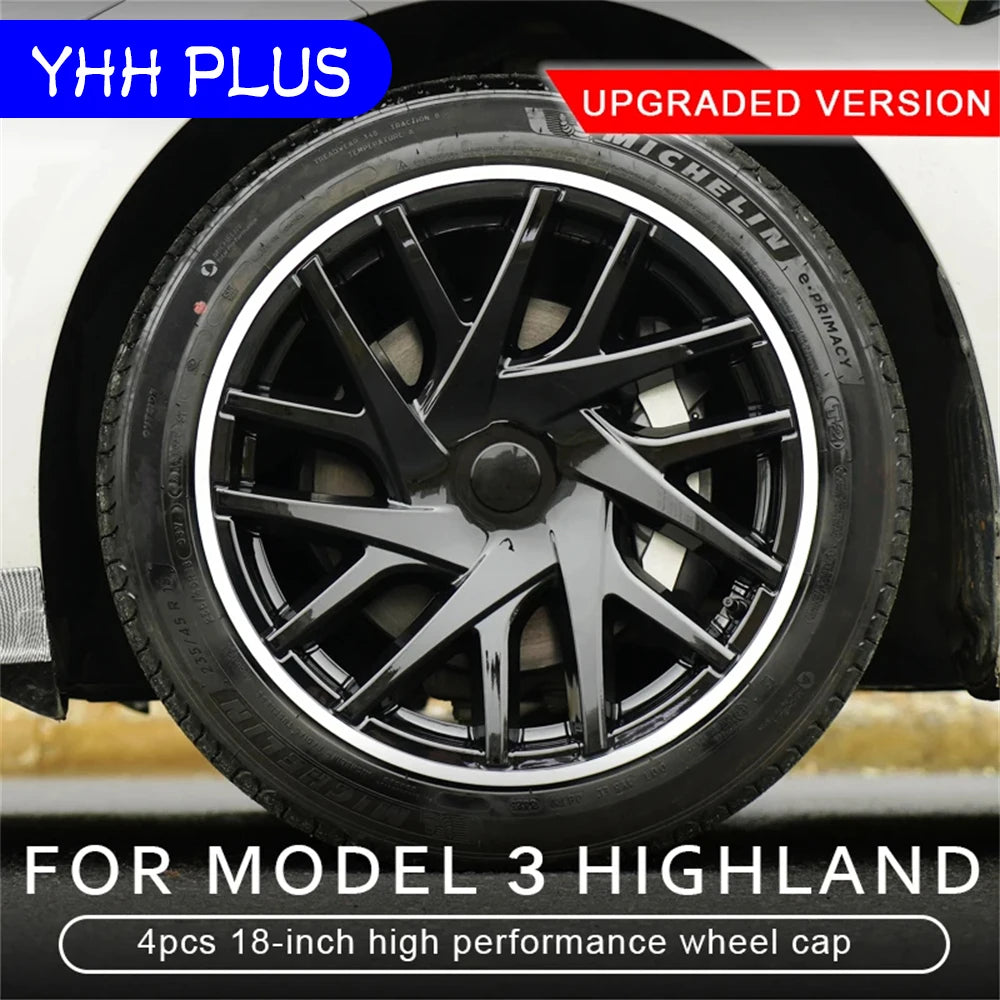 18 Inch Performance Wheel Cap 4PCS HubCap New Model 3 Highland 2024 For Tesla Replacement Automobile Full Rim Cover Accessories