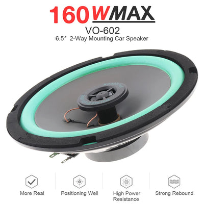 4/5/6.5-inch Car Speakers 100W/160W Max Universal HiFi Coaxial Subwoofer Car Audio Music Stereo Full Frequency Car Speakers