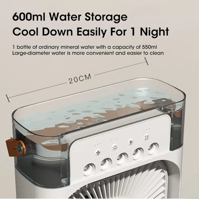 Mist Fan 3 In 1 Air Humidifie Portable Fan Air Conditioners USB Electric Fan LED Night Light Water For Home