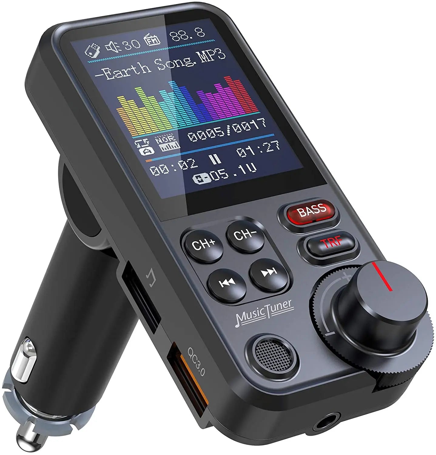 BT93 Car Wireless Bluetooth Radio FM Transmitter MP3 Player Audio Charging Handsfree Adjustable BASS High/Low MP3 Equalizer