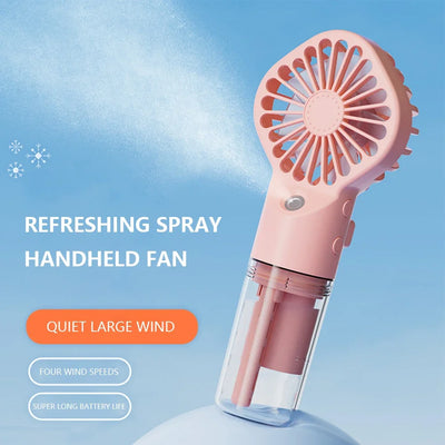 Handheld Mini Air Conditioner USB Rechargeable Portable Humidifier Mist Cooler Cooling Spray Humidifier Fan for Home/Office/Dorm