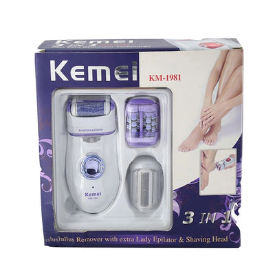 KM-1981 Women Epilator Electric Female Face Hair Removal Lady Shaver Bikini Trimmer Body Depilatory Leg Rechargeable Depilation