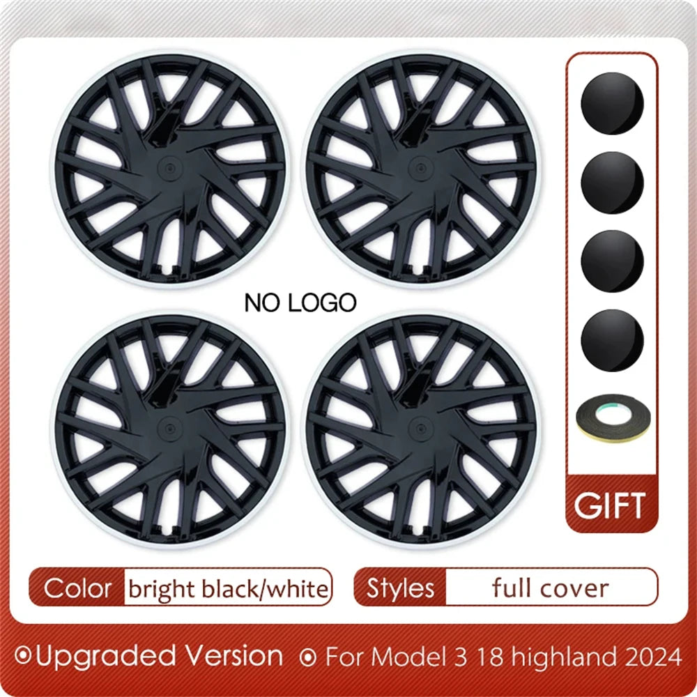 18 Inch Performance Wheel Cap 4PCS HubCap New Model 3 Highland 2024 For Tesla Replacement Automobile Full Rim Cover Accessories