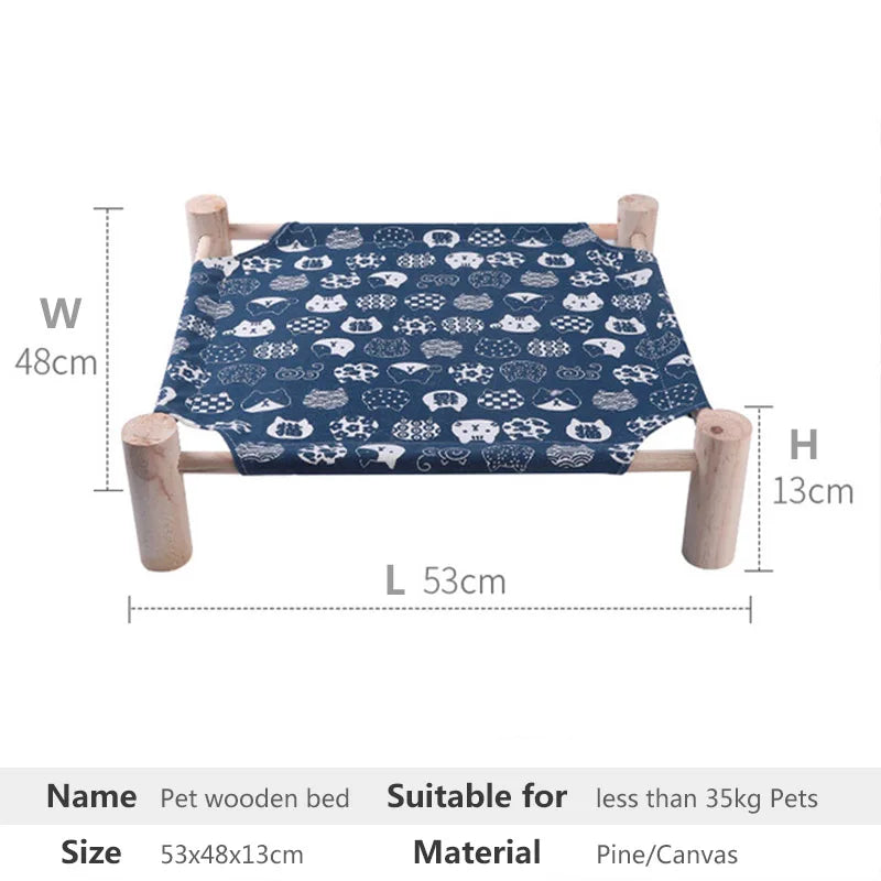 Dog Hammock With Support Detachable Washable Bed Mat Comfortable Moisture Proof Raised Dog Cat Bed With Non