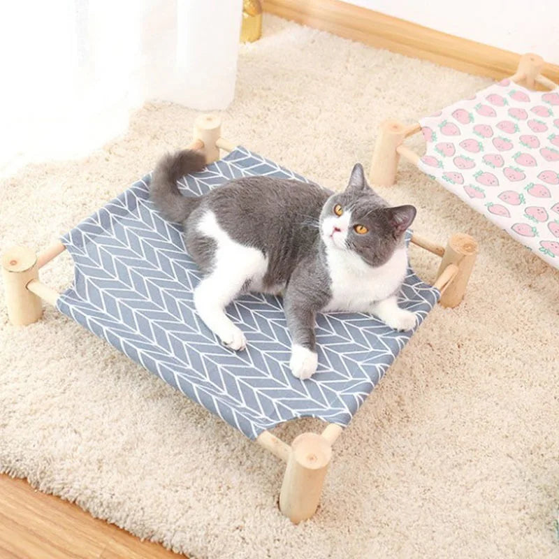 Dog Hammock With Support Detachable Washable Bed Mat Comfortable Moisture Proof Raised Dog Cat Bed With Non