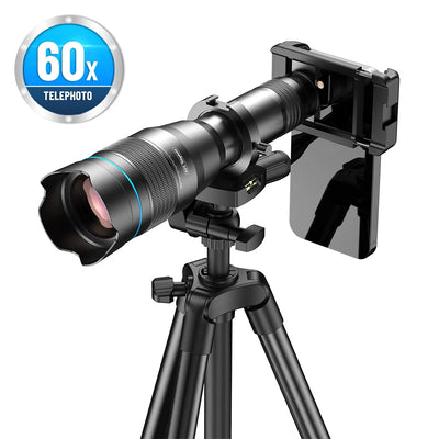 APEXEL 60X Mobile Phone Telescope Lens Astronomical Telephoto Zoom Lens With Extendable Tripod for iPhone Huawei All Smartphones