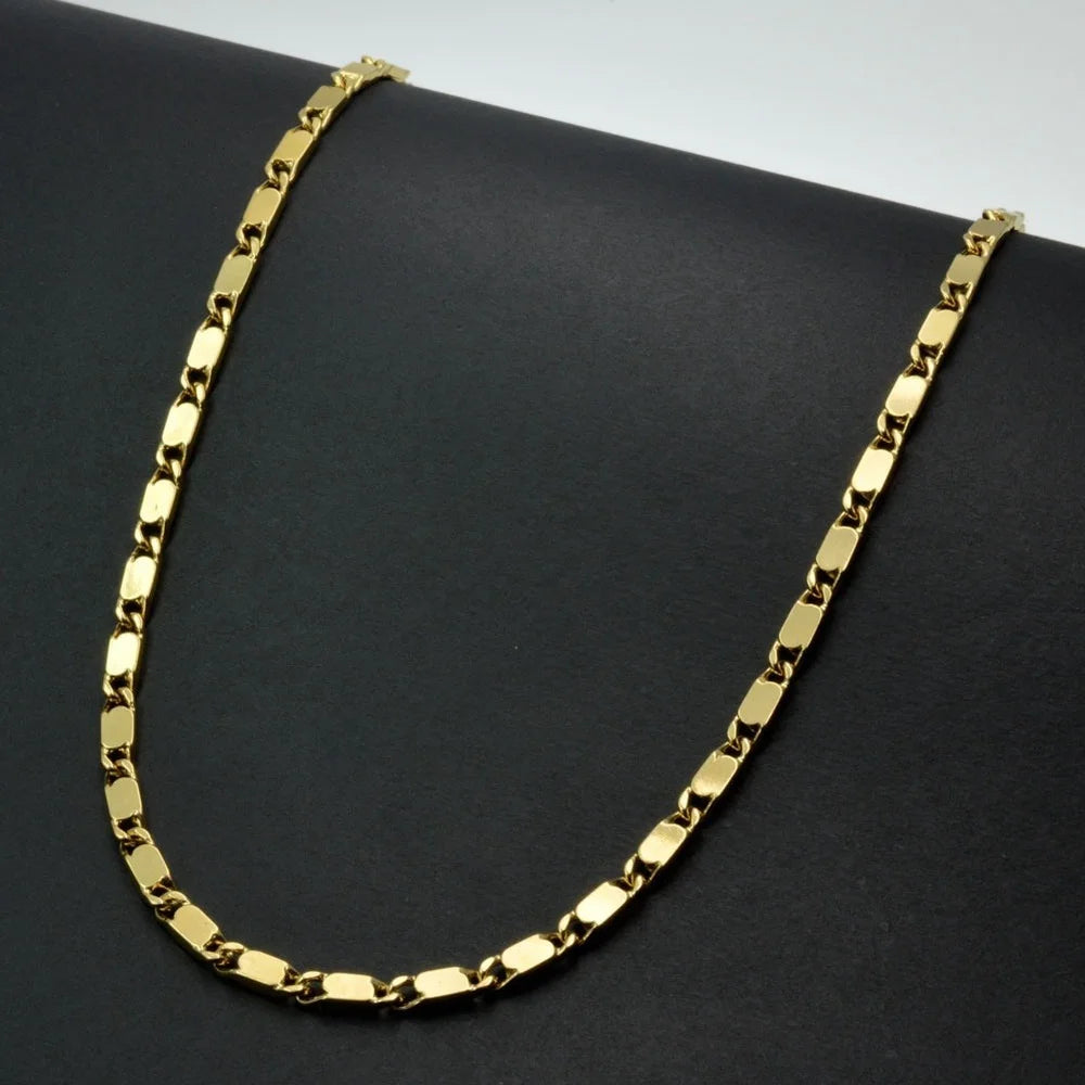 Gold Plated  New Style Cuban 50-70cm Length Chain Necklace N45