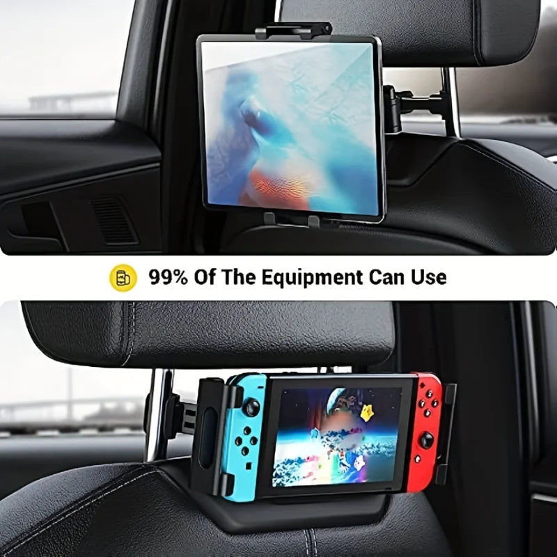 Car Tablet Holder Headrest Tablet Mount Headrest Stand Cradle Compatible With Devices For Cell Phones And Tablets
