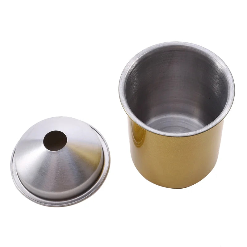 House ashtray Round Windproof Stainless Steel Smokeless Cigar Ashtray Terrace Indoor Home Decoration outdoor ashtray cupel