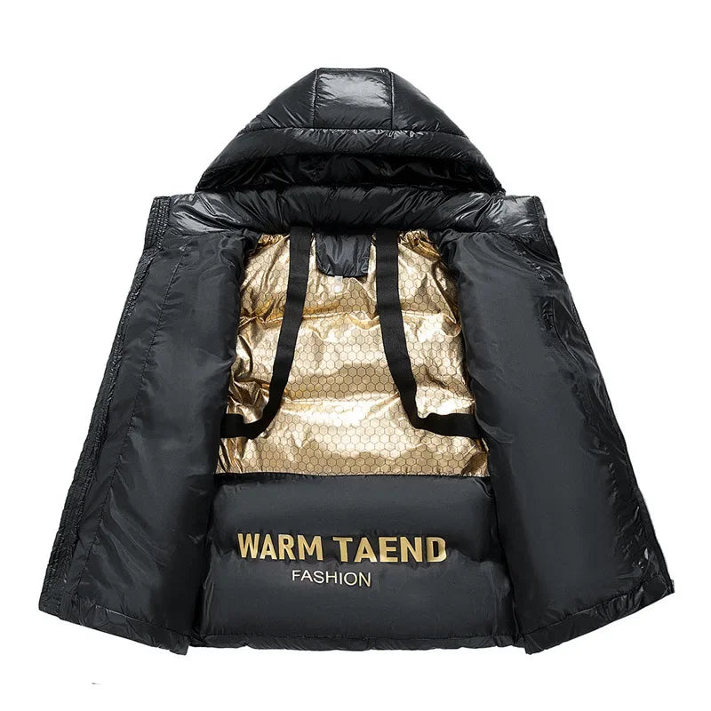 Wintercotton Coat Men Women Hooded Puffer Jacket Hooded Waterproof Warm Casual Style Stone Charcoal Black Padded Jacket