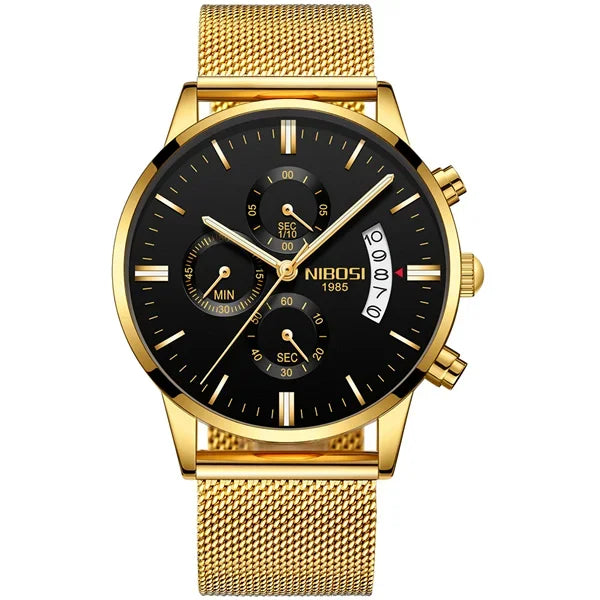 NIBOSI Relogio Masculino Men Watches Luxury Famous Top Brand Men's Fashion Casual Dress Watch Military Quartz Wristwatches Saat