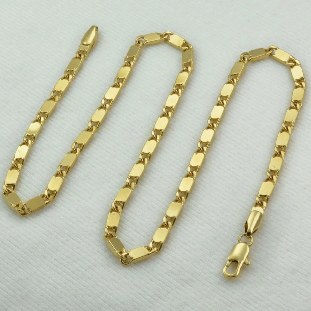 Gold Plated  New Style Cuban 50-70cm Length Chain Necklace N45