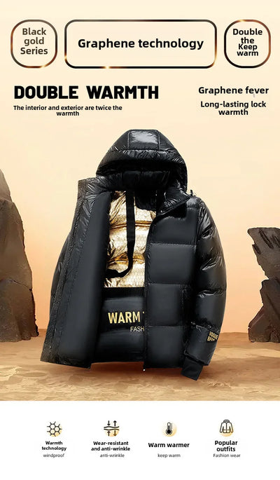 Wintercotton Coat Men Women Hooded Puffer Jacket Hooded Waterproof Warm Casual Style Stone Charcoal Black Padded Jacket