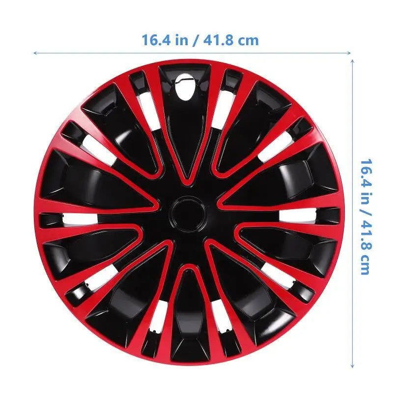 Hubcap 15 Inch Red Black Hubcaps Wheel Covers Car Wheel Case Hubcap Wheel Skin Cover Vehicle Hub Cover Car Wheel Wall Decor Car