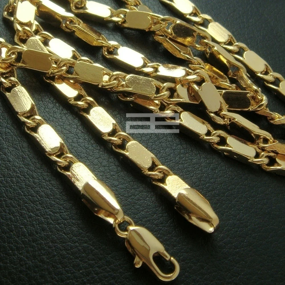 Gold Plated  New Style Cuban 50-70cm Length Chain Necklace N45