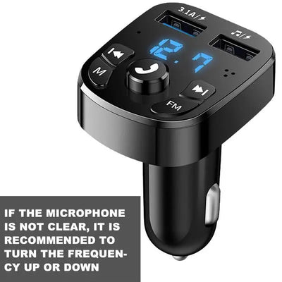 FM Transmitter Bluetooth Wireless Car kit Handfree Dual USB Car Charger 2.1A MP3 Music TF Card U disk AUX Player