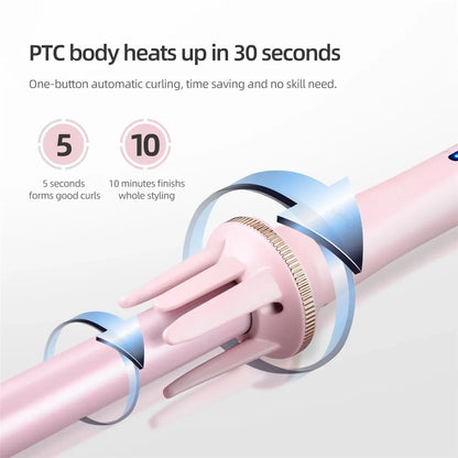 25mm Automatic Hair Curler Stick Professional Rotating Curling Iron Negative Ion Hair Waver Ceramic Coating Styling Machine