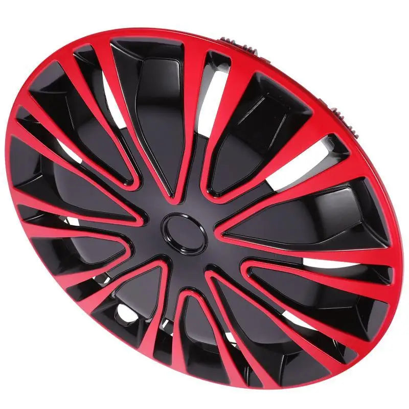 Hubcap 15 Inch Red Black Hubcaps Wheel Covers Car Wheel Case Hubcap Wheel Skin Cover Vehicle Hub Cover Car Wheel Wall Decor Car