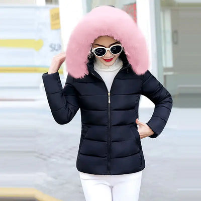 Autumn Coat Female Jacket New 2024 Hooded Parka Warm Big Fur Winter Jacket Women Wadded Ladies Plus size 5XL Women's down jacket