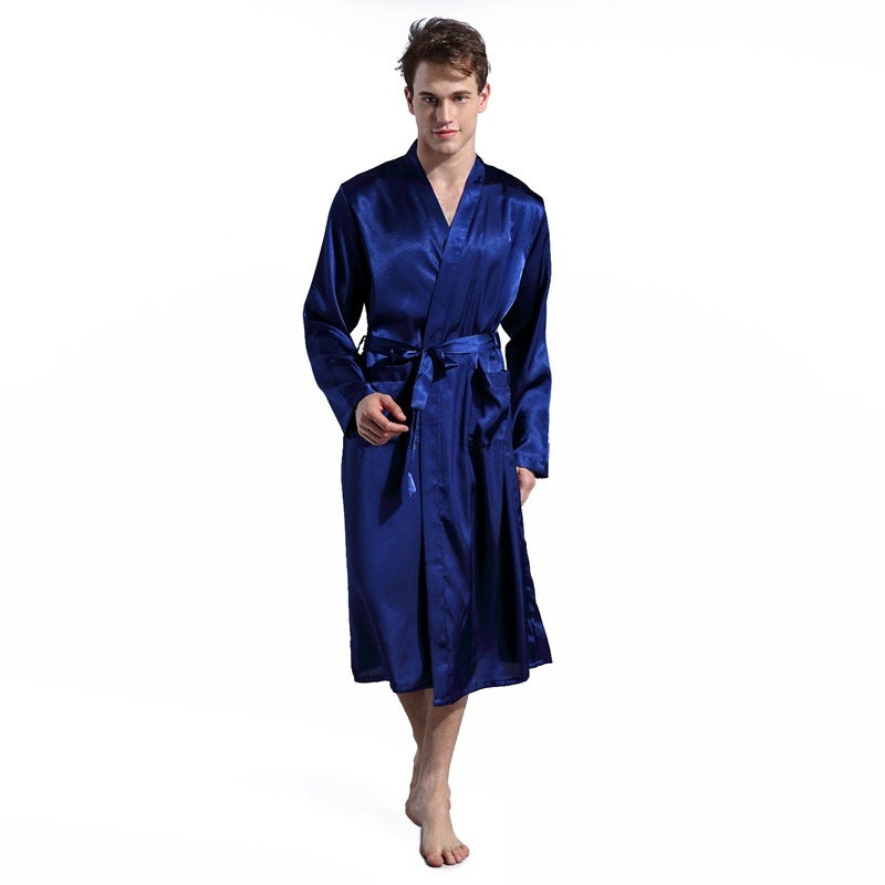 Men's Fashion Solid Color Robe Thin