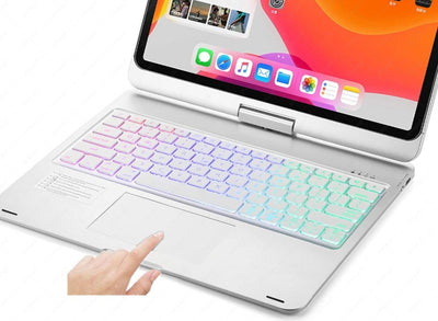 Compatible with Apple, Rotatable Bluetooth Ipad Touch Keyboard With Backlight