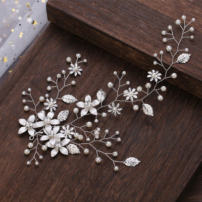 Golden Leaf Flower Hair Band Wedding Dress Accessories - HJG