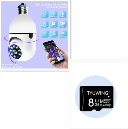 WiFi CAMERA 1080P Bulb 4X Zoom Camera E27 Home 5GWiFi Alarm Monitor - HJG