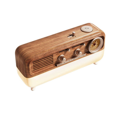 Retro Ambience Light Portable Alarm Clock Speaker