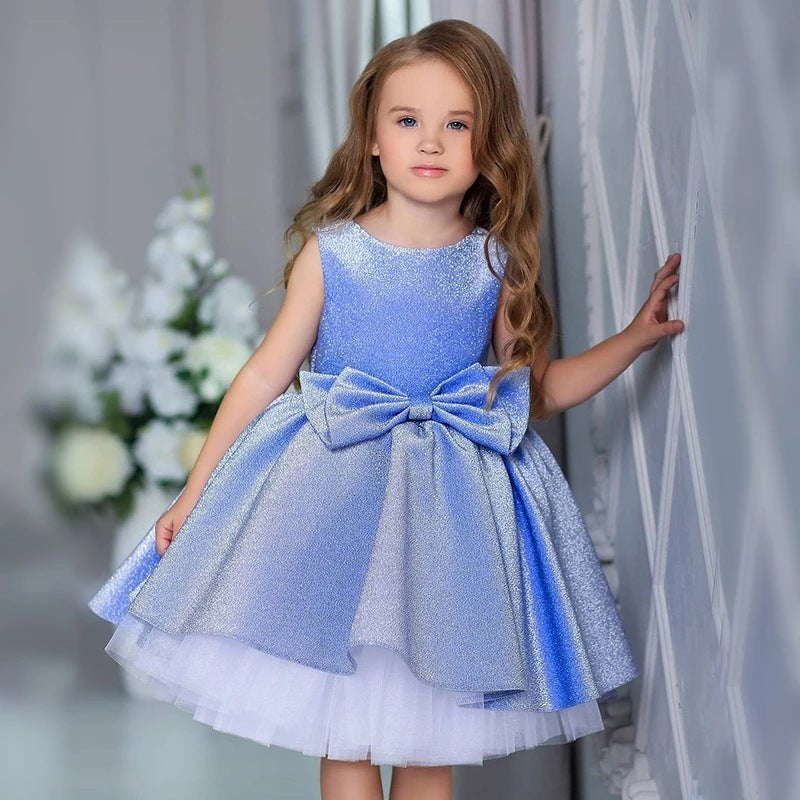 New Girls Kids Flower Elegant Causal Princess Party Dresses