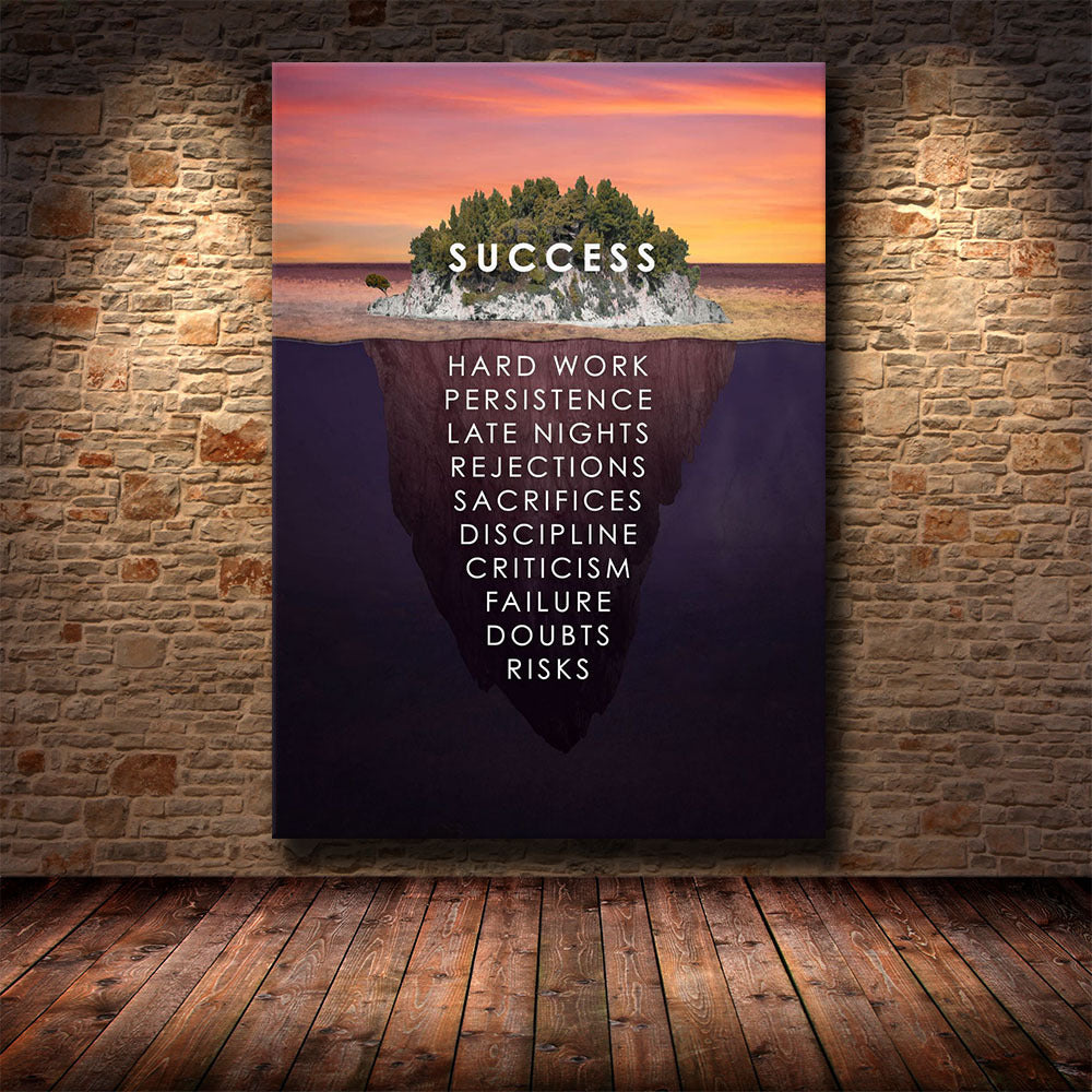 Motivational Quotes Posters And Art Wild Lion Canvas Painting - HJG