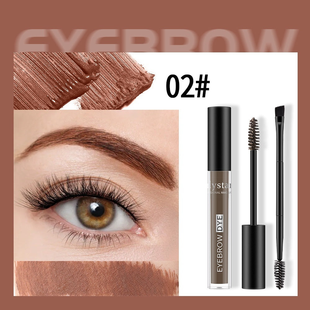 Makeup Liquid Eyebrow Cream Double-headed Eyebrow Brush Wild Natural Long Lasting Shaping Waterproof And Sweat-proof