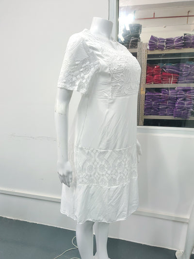 Fashion Short Sleeve Lace Dress