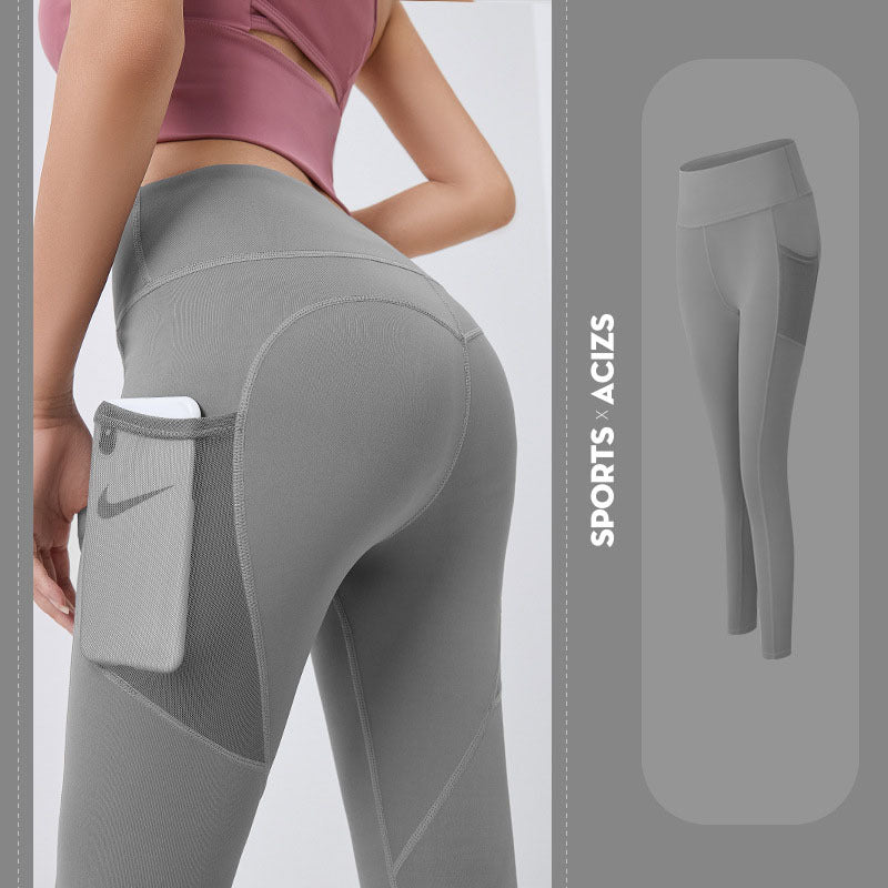 Yoga Pants Women With Pocket Leggings Sport Girl Gym Leggings Women Tummy Control Jogging Tights Female Fitness Pants - HJG