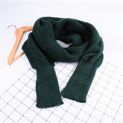 Autumn And Winter Women's Knitted Wool Scarf Shawl With Sleeves