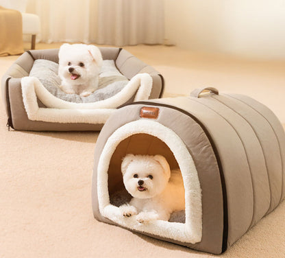 Autumn And Winter Dog Plain Quilted Portable Nest Cat Nest Small And Medium-sized Dogs - HJG