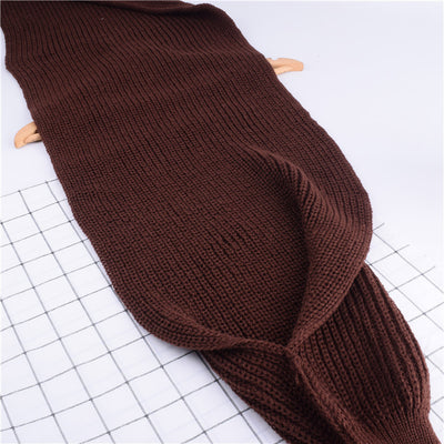 Autumn And Winter Women's Knitted Wool Scarf Shawl With Sleeves