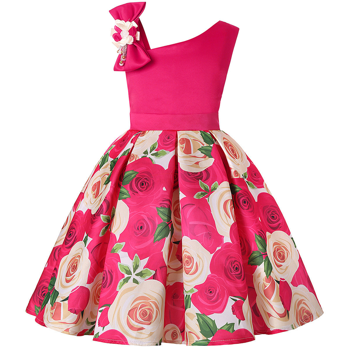 New Girls Kids Flower Elegant Causal Princess Party Dresses