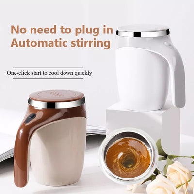 Rechargeable Model Automatic Stirring Cup Coffee Cup High Value Electric Stirring Cup Lazy Milkshake Rotating Magnetic Water Cup - HJG