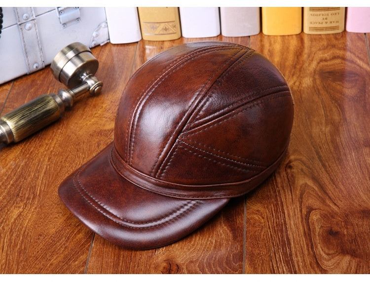 Outdoor Clip Cotton Tape Ear Protection Leather Hat